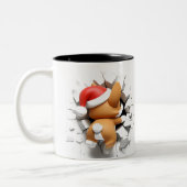 Both Side 3D Christmas | Merry Christmas Mug ツートーンマグカップ (左)
