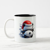 Both Side 3D Christmas | Merry Christmas Mug ツートーンマグカップ (左)