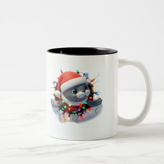 Both Side 3D Christmas | Merry Christmas Mug ツートーンマグカップ (右)