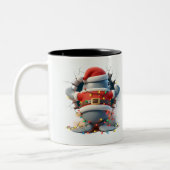 Both Side 3D Christmas | Merry Christmas Mug ツートーンマグカップ (左)