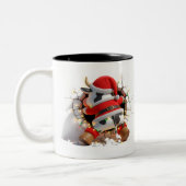 Both Side 3D Christmas | Merry Christmas Mug ツートーンマグカップ (左)