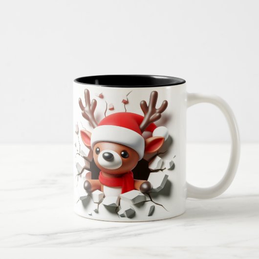Both Side 3D Christmas | Merry Christmas Mug ツートーンマグカップ (右)