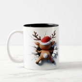 Both Side 3D Christmas | Merry Christmas Mug ツートーンマグカップ (左)
