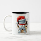 Both Side 3D Christmas | Merry Christmas Mug ツートーンマグカップ (左)