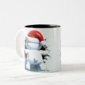Both Side 3D Christmas | Merry Christmas Mug ツートーンマグカップ (正面左)