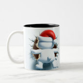 Both Side 3D Christmas | Merry Christmas Mug ツートーンマグカップ (左)