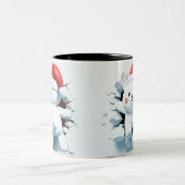 Both Side 3D Christmas | Merry Christmas Mug ツートーンマグカップ (中央)