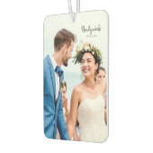 Both Sides Family Newlywedsフォトユニークカスタム カーエアーフレッシュナー (左)