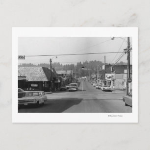 Bothell、WA -都心の通りの現場写真 ポストカード