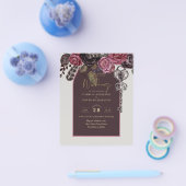 BOTHIC ROSE バーガンディー 秋のウェディング チラシ (シングル)