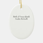 Boticelliの金星のオーナメントの誕生 セラミックオーナメント (裏面)