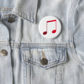 Bóton (Brooch) Dupla Colcheia Vermelha 缶バッジ (インサイチュ)