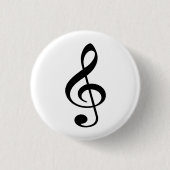 Bóton (Button) Clave de Sol Preta 缶バッジ (正面)