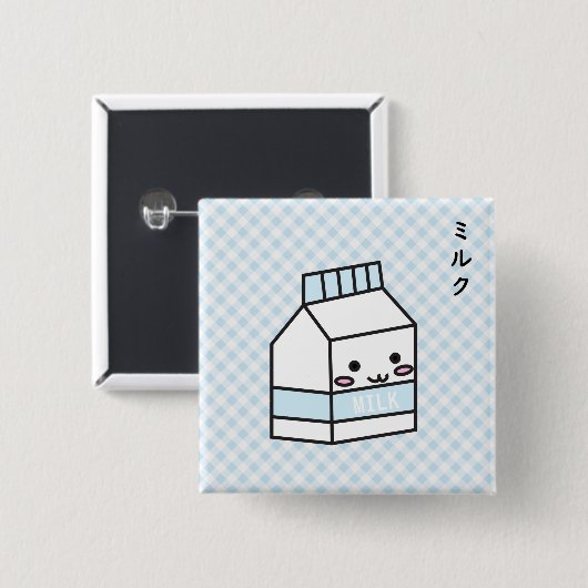 Boton caixa de leite miruku 缶バッジ (正面&裏面)