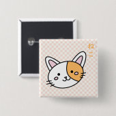 Boton de gatinho laranja 缶バッジ (正面&裏面)