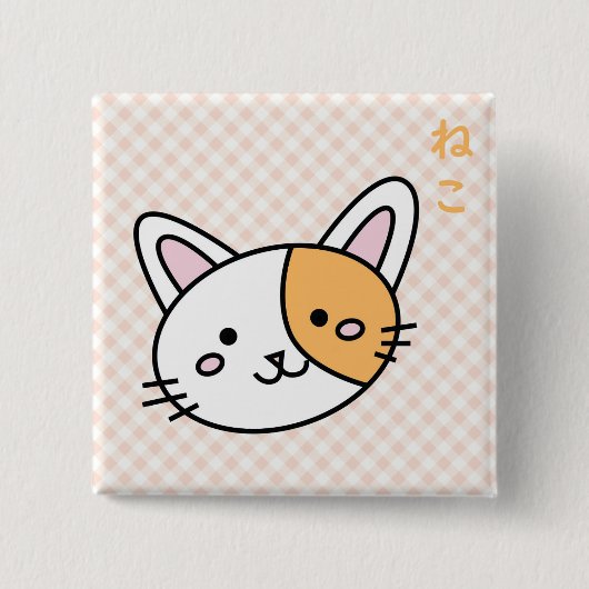 Boton de gatinho laranja 缶バッジ (正面)