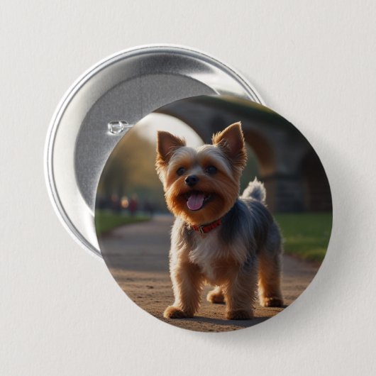 Bóton Redondo 2.54cm Yorkshire 缶バッジ (正面&裏面)