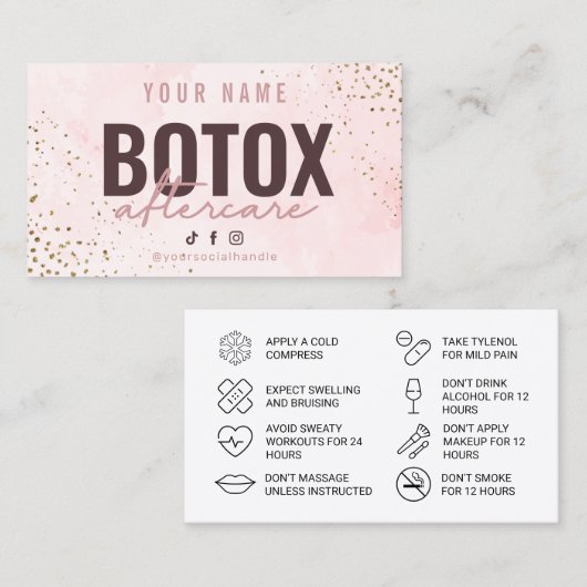 Botoxアフターケアカード 名刺 (正面/裏面)