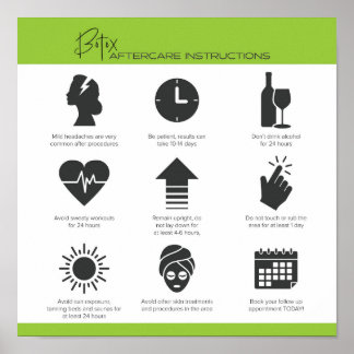 Botoxアフターケア指導ポスター ポスター