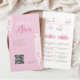 Botox注射アフターケアカードタイムラインが行わない