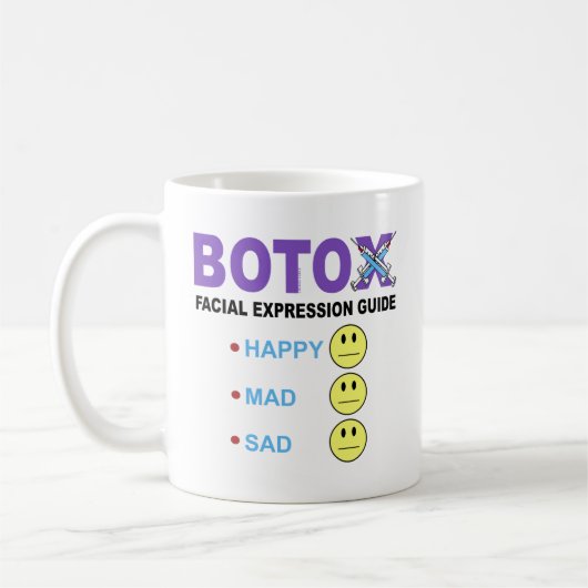 BOTOX顔表現ガイド コーヒーマグカップ (左)