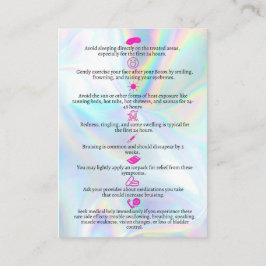 Botox AfterCareホフェイクログラフ指示 名刺