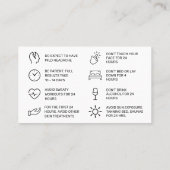 Botox AfterCareモダン Instruction Cardテンプレート 名刺 (裏面)