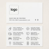 Botox Filler Injection Aftercare Instruction Card (正面&裏面)