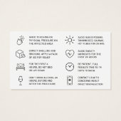 Botox Filler Injection Aftercare Instruction Card (裏面)