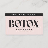 Botox Lipフィラーの指示編集可能アフターケア 名刺 (正面)