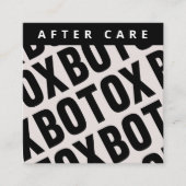Botox Lip Fillerの説明を編集可能なアフターケア スクエア名刺 (正面)