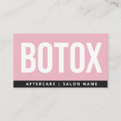 Botox Lip Fillerの説明を編集可能なアフターケア 名刺 (正面)