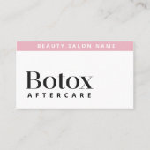Botox Lip Fillerの説明を編集可能なアフターケア 名刺 (正面)