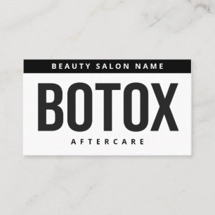 Botox Lip Fillerの説明を編集可能なアフターケア 名刺