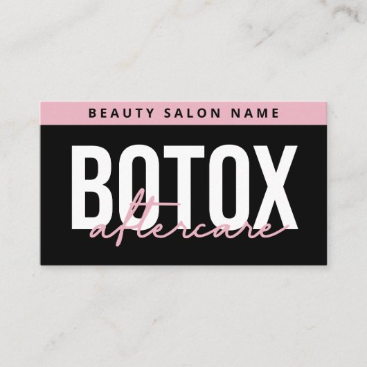 Botox Lip Filler命令編集可能アフターケアB 名刺 (正面)