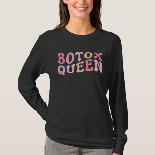 Botox Queen Syringe Cosmetic Aesthetic Nurse Cosme Tシャツ (正面)