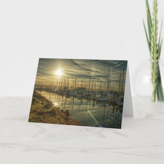 Bots in the Harbor 2 Greeting Card カード (正面)