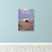 Bots in the Moonlight on Southビーチ、Anna Ancher キャンバスプリント (インサイチュ (ウッドフロア))