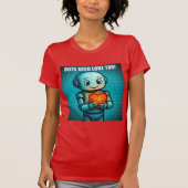 Bots Need Love Too - Women's Bright Red Tシャツ (正面)