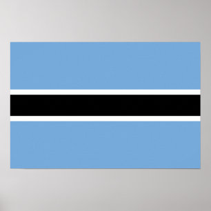 Botswana Flag ポスター