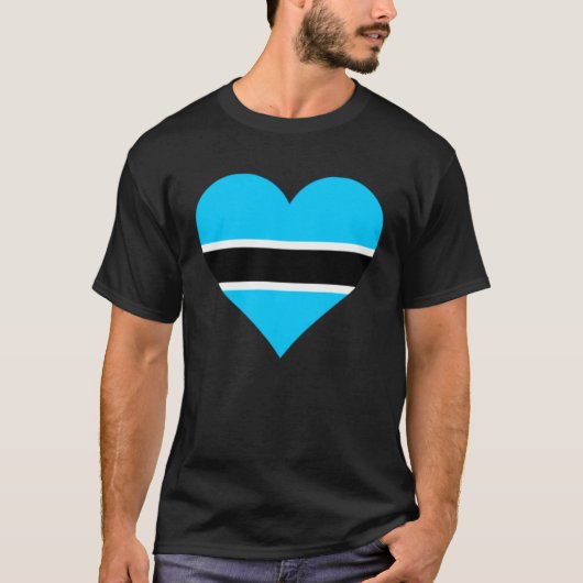 Botswana Flag Heart Botswana  Love Botswana Tシャツ (正面)