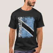 BOTSWANA Flag Vintage Distressed BOTSWANA Tシャツ (正面)