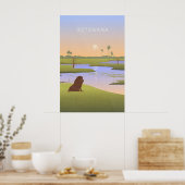 Botswana Minimal Travel Poster ポスター (キッチン)