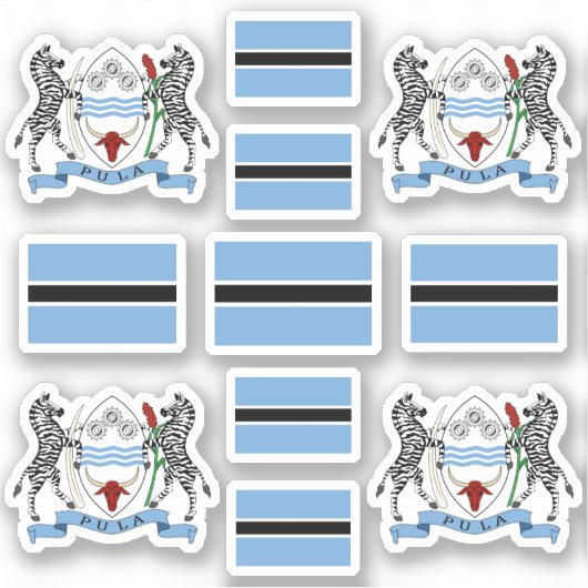 Botswana - national symbols /Coat of arms and flag シール (正面)