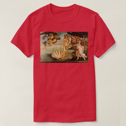 Botticelli Birth of Venus 4 Tシャツ (デザイン正面)
