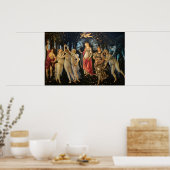 Botticelli Primavera Renaissance Floral Goddess ポスター (キッチン)