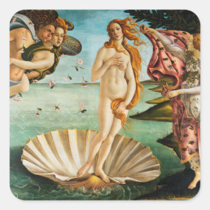 BOTTICELLI - Venus 1483の誕生 スクエアシール