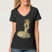 Botticelli Venus With Electric Guitar Rock Guitari Tシャツ (正面)