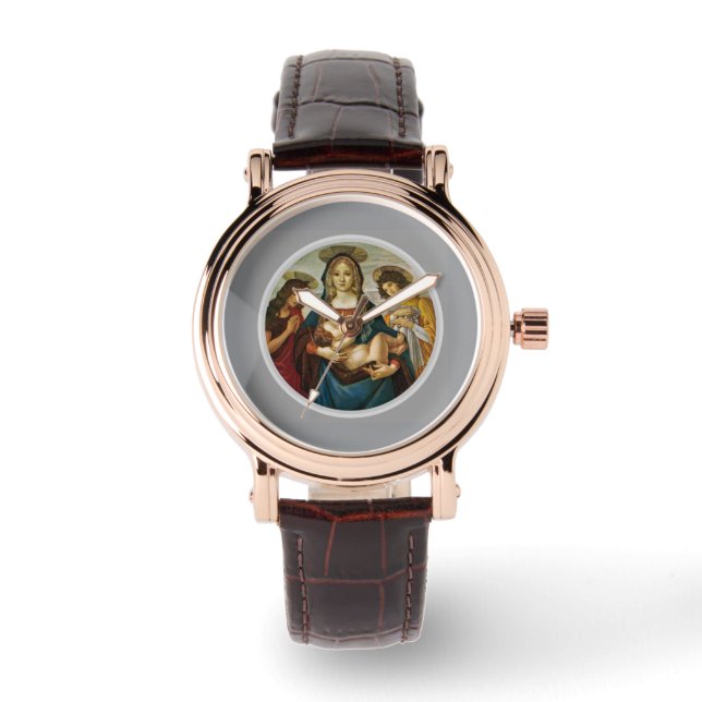 Botticelli's Madonna And Child 腕時計 (正面)