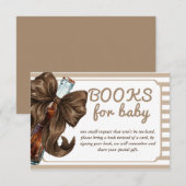 Bottle Bow Baby Shower Book Request エンクロージャーカード (正面/裏面)